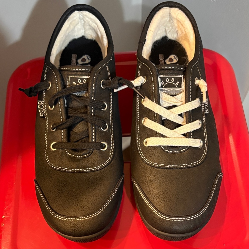 BOBS from Skechers Black and White Sneakers